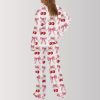 Coquette Cherry Satin Pajama Set