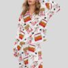 Coquette Chicken Nuggets Satin Pajama Set (1)