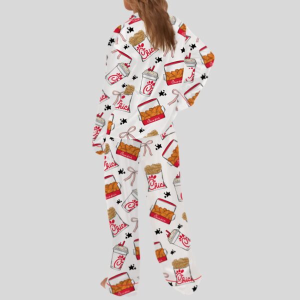 Coquette Chicken Nuggets Satin Pajama Set (3)