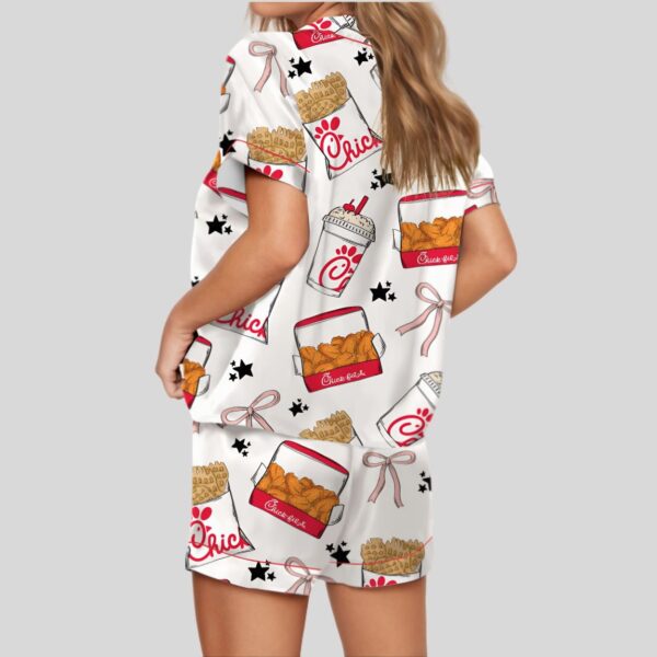 Coquette Chicken Nuggets Satin Pajama Set (5)