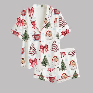 Coquette Christmas Season Satin Pajama Set