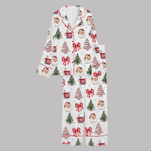 Coquette Christmas Season Satin Pajama Set