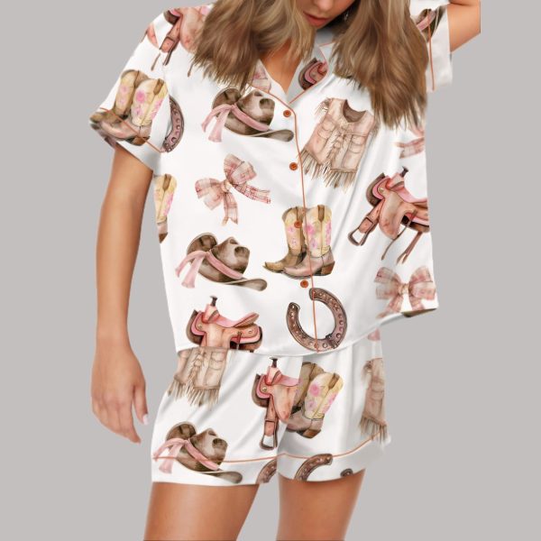 Cowgirl Charm Western Satin Pajama Set