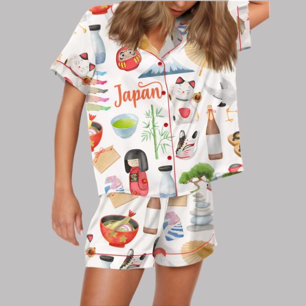 Cultural Voyage Japan Satin Pajama Set