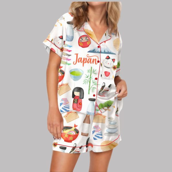 Cultural Voyage Japan Satin Pajama Set