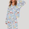 Cute Bear Sports Football Art Print Pajama Set