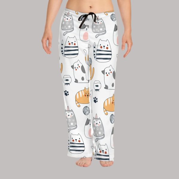 Cute Cat Doodle Pajama Pants