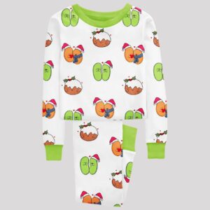 Cute Food Beans Christmas Art Print Pajama Set