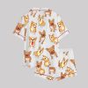 Cute French Bulldog Satin Pajama Set1