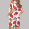 Cute Strawberry Satin Pajama Set