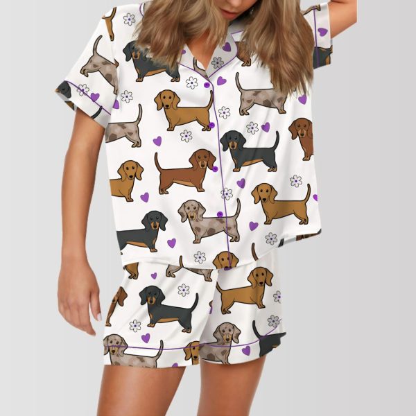 Dachshund Delight Satin Pajama Set