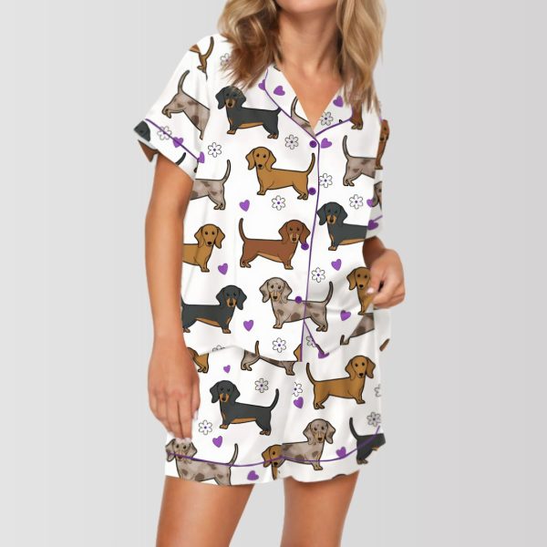 Dachshund Delight Satin Pajama Set