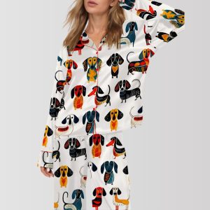 Dachshund Modern Satin Pajama Set