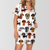 Dachshund Modern Satin Pajama Set