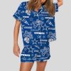 Dallas All Over Star and Logo Print Pajama Set