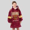 Daniels 5 Washington Football Unisex Blanket Hoodie4