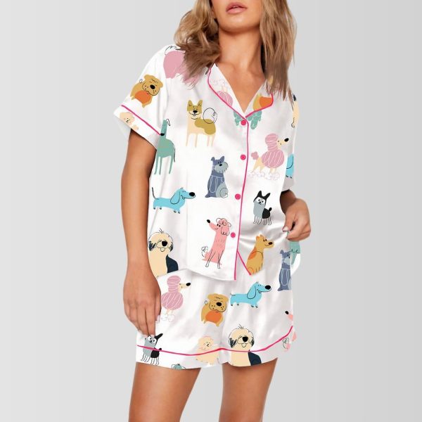 Doodle Dogs Print Pajama Set