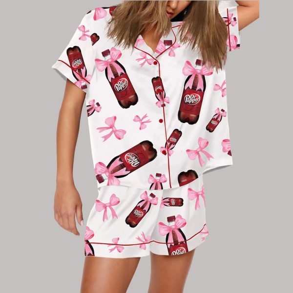 Dr Pepper Coquette Bow Pajama Set