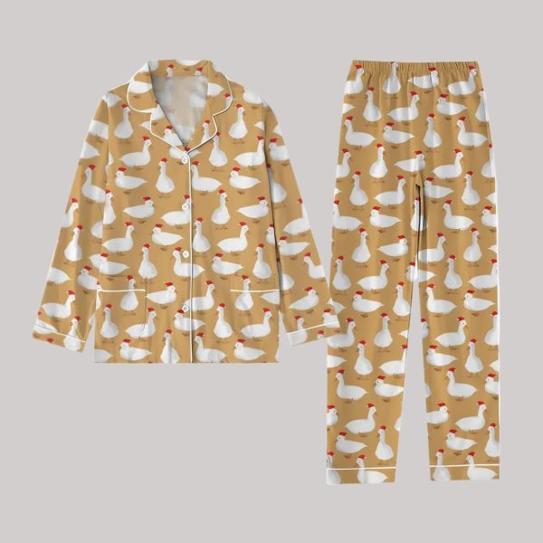 Duck Farmer Chirstmas Hat Pajama Set1