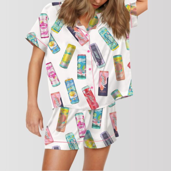 Energy Drinks Satin Pajama Set