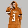 Ewers 3 Texas Football Unisex Blanket Hoodie