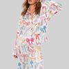 Fashions Watercolor Bows Pajama Set