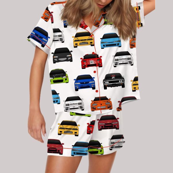 Fast And Furious Best Cars Satin Pajama Set