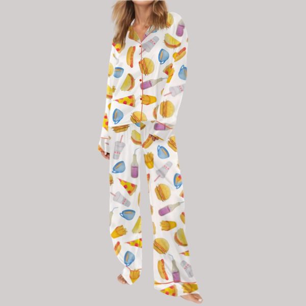 Fast Food Fiesta Satin Pajama Set