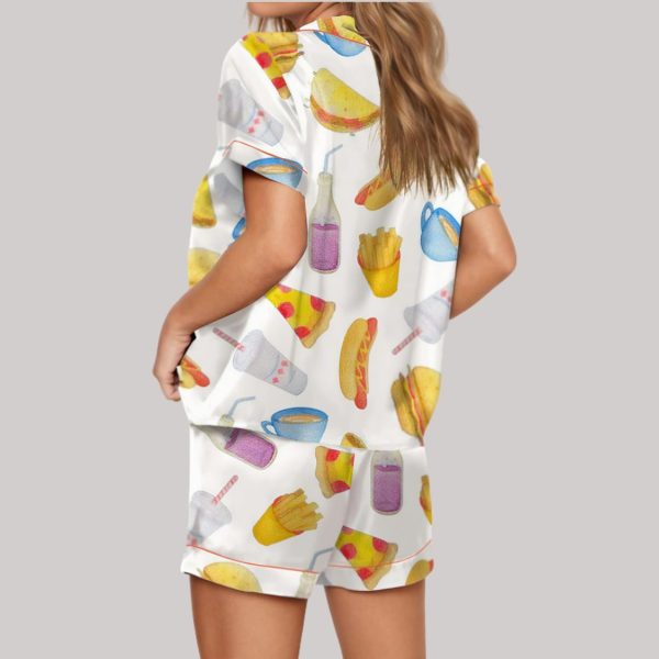 Fast Food Fiesta Satin Pajama Set