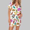 Fast Food Satin Pajama Set