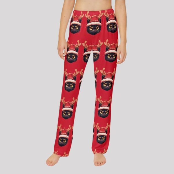 Festive Cat Pajama Pants1