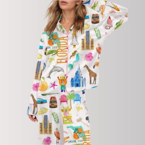 Florida Travel Satin Pajama Set