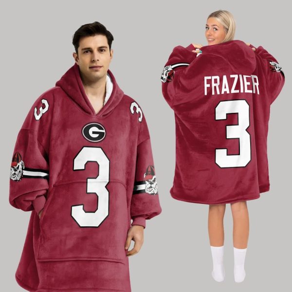 Frazier 3 Georgia Football Unisex Blanket Hoodie1