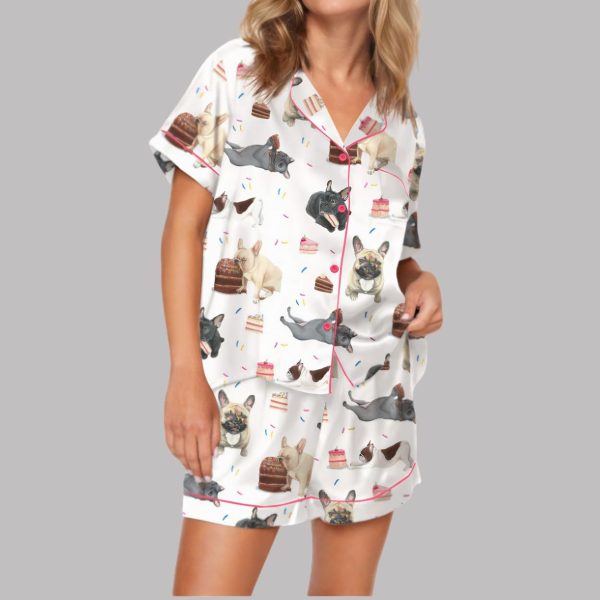 French Bulldog Birthday Cake Pajama Set