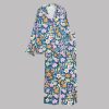 Full Bloom Navy Floral Satin Pajama Set