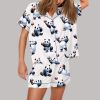 Funny Panda Playing Volleyball Pajama Set