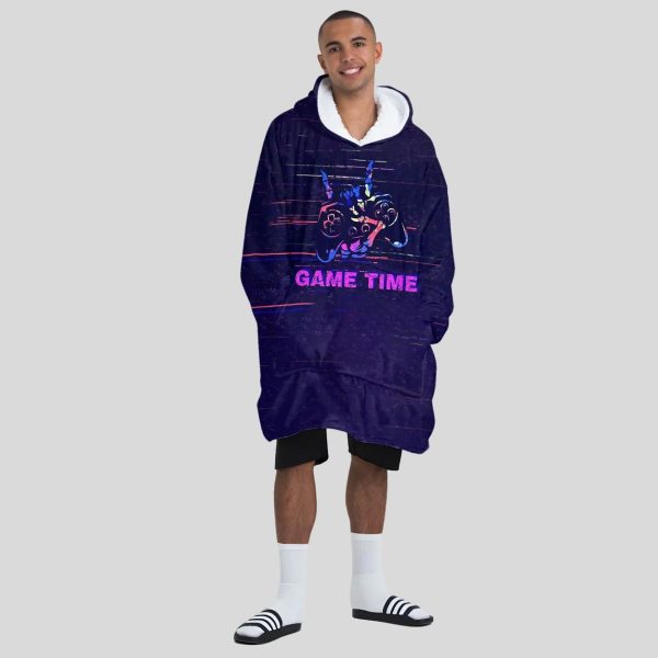 Game Time Galaxy Gamer Blanket Hoodie