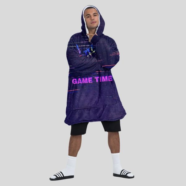 Game Time Galaxy Gamer Blanket Hoodie