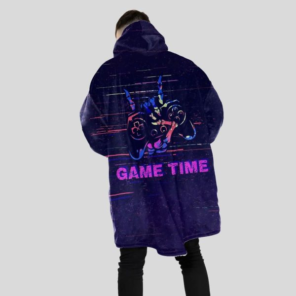 Game Time Galaxy Gamer Blanket Hoodie