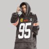 Garrett 95 Browns Football Unisex Blanket Hoodie4