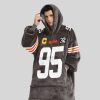 Garrett 95 Cleveland Football Unisex Blanket Hoodie4