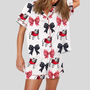 Georgia Coquette Bow Satin Pajama Set