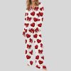 Glitter Heart Valentine Satin Pajama Set