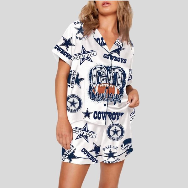 Go Cowboys Graphic Print Pajama Set