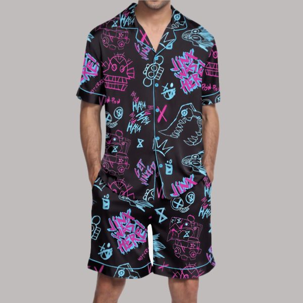 Graffiti Arcane Satin Pajama Set