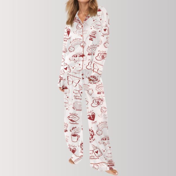 Graphic Dream Satin Pajama Set