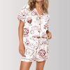 Graphic Dream Satin Pajama Set