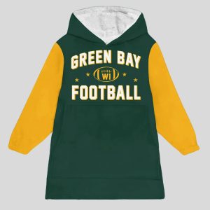 Green Bay Football Blanket Hoodie