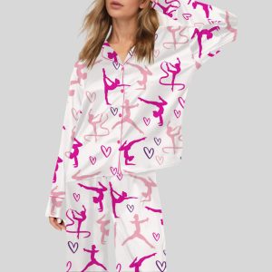 Gymnastics Girl Satin Pajama Set