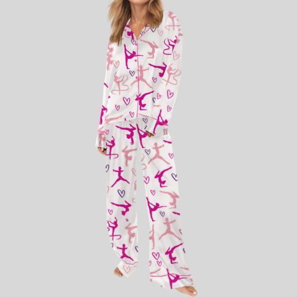 Gymnastics Girl Satin Pajama Set